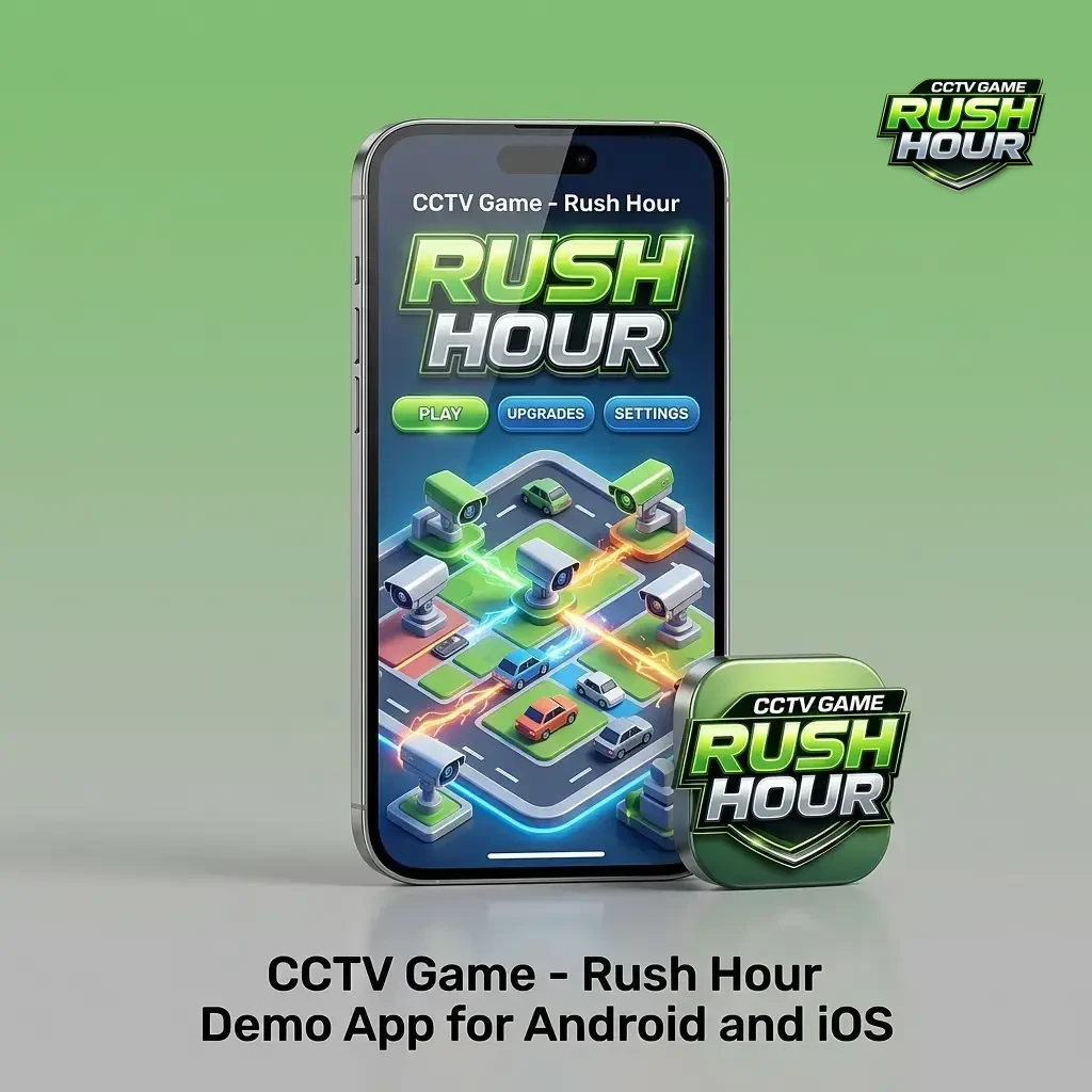 CCTV Game Rush Hour demo app available on Android APK and iOS via casino mobile browser or app