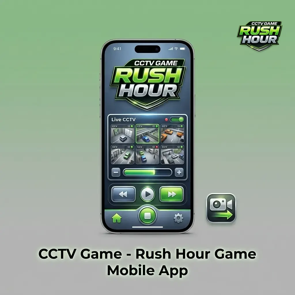 CCTV Game Rush Hour mobile app for Android and iOS with touch controls, bonuses, and easy cashout in India