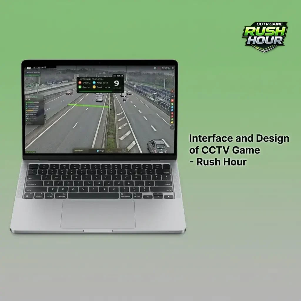 Rush Hour CCTV game interface showing multiplier display, bet controls, cashout button, and auto-play settings