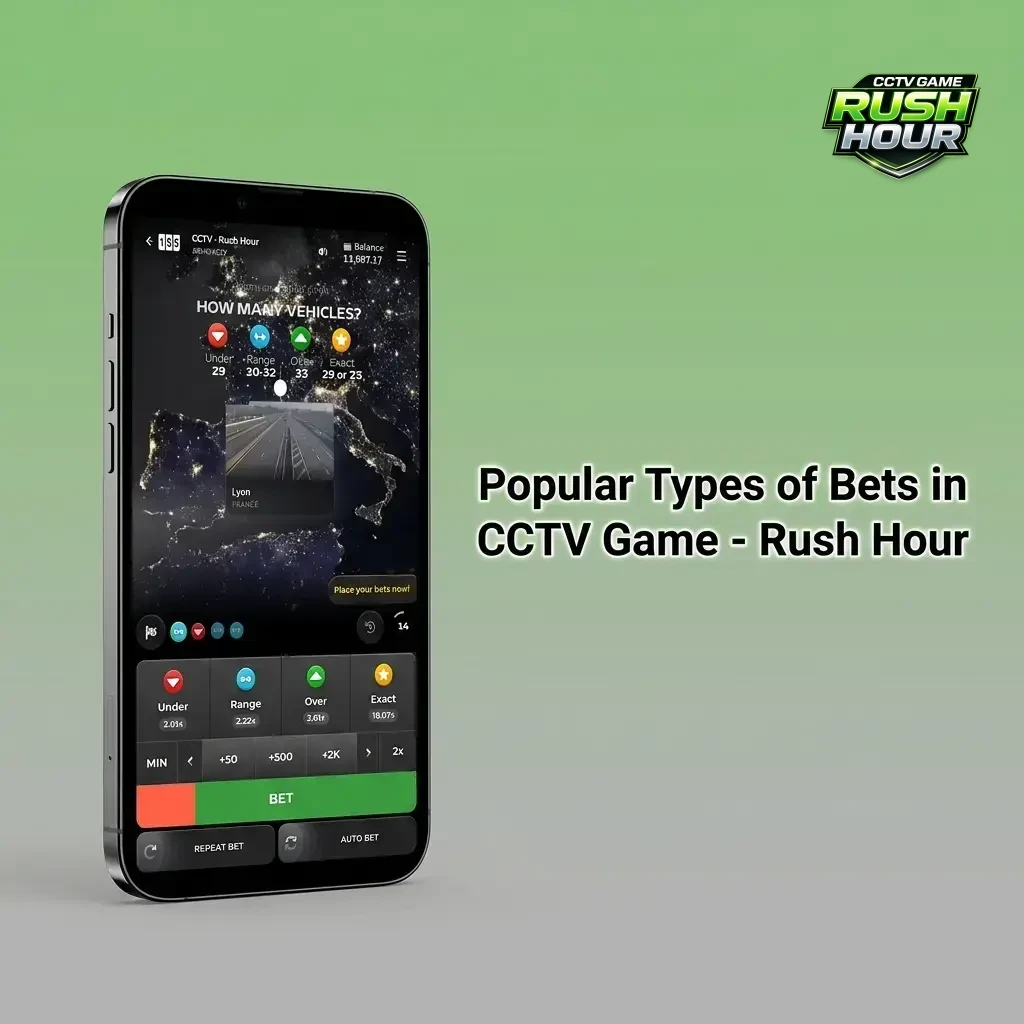 CCTV Game Rush Hour bet types including single bet, dual bet, auto-bet, and auto-cashout options explained