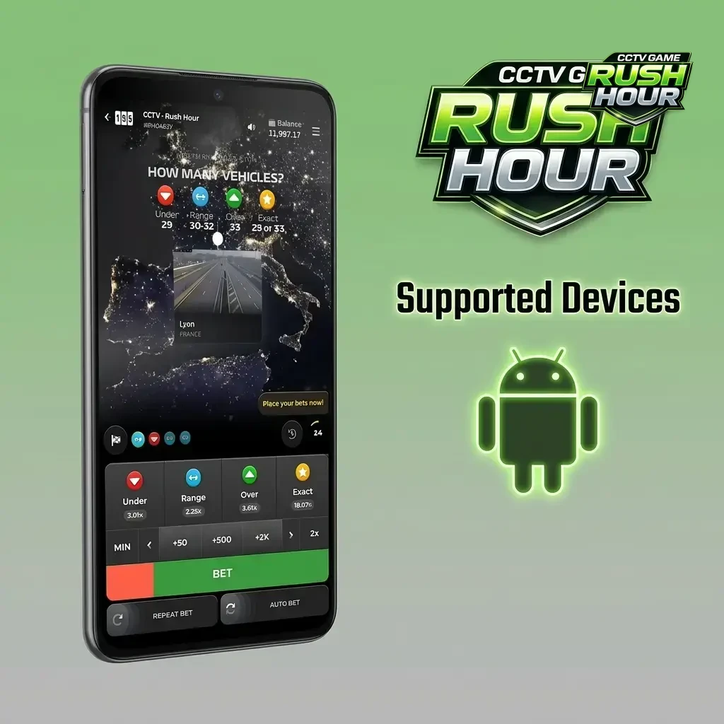 Android devices tested for CCTV Game Rush Hour across budget, mid-range, and flagship tiers, all running smoothly