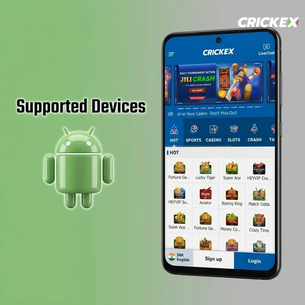 List of 10 supported Android devices from budget to flagship, including Samsung, Redmi, Realme, Poco, and OnePlus models