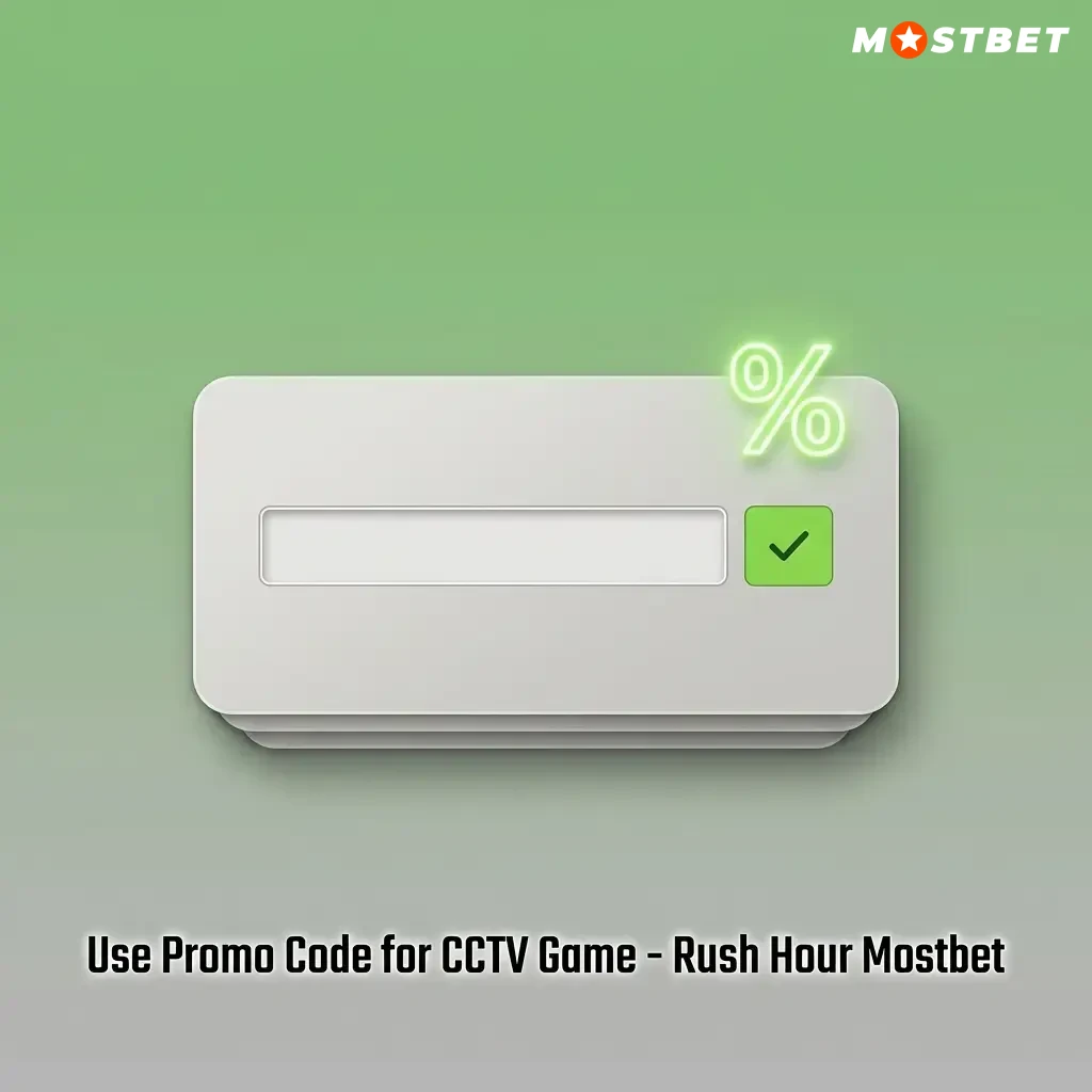 Mostbet promo code MBINDIA for CCTV Rush Hour game offering bonus value on first deposit registration
